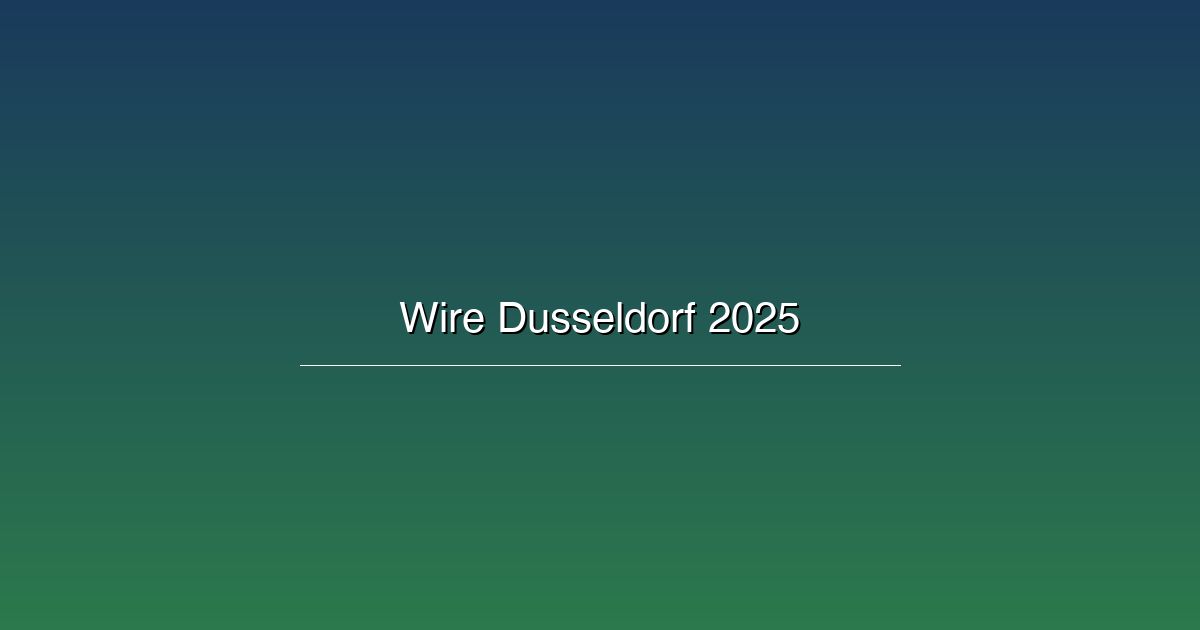Wire Düsseldorf 2025: Raytron展示双金属创新成果